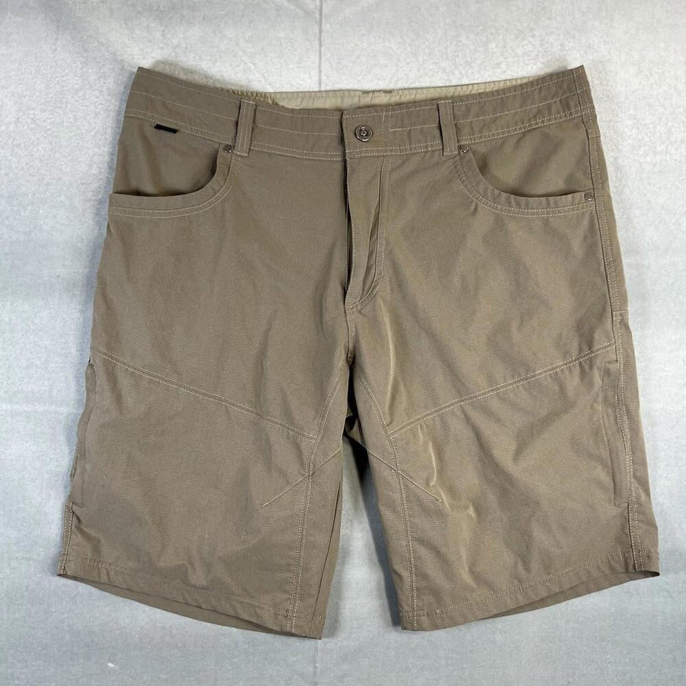 Kuhl Silencr Shorts Mens 38* Brown Reflex Softshell Stretch Hiking Outdoor 11"